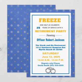 Invitación Fiesta de Jubilación de Funcionario de Policía de 