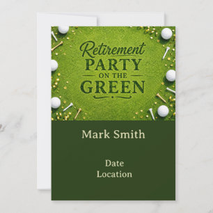 Invitación Fiesta de jubilación de golf en el green