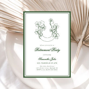 Invitación Fiesta de Jubilación de Herradura de Trébol Modern