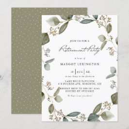 Invitación Fiesta de Jubilación de Hielo de Eucalyptus Sed