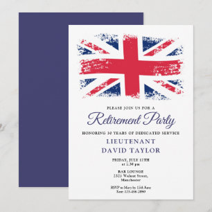 Invitación Fiesta de jubilación de la bandera británica Union