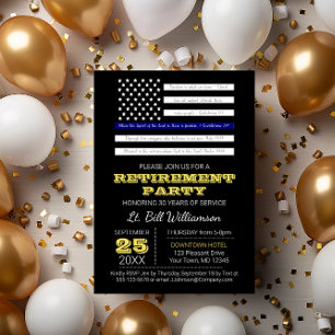 Invitación Fiesta de jubilación de la bandera de las escritur