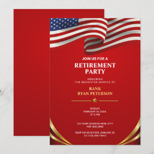 Invitación Fiesta de Jubilación de la Bandera Ondeando del Cu