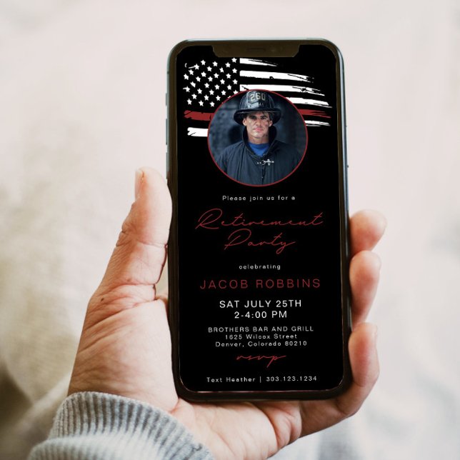 Invitación Fiesta de Jubilación de la Bandera Roja Delgada (Subido por el creador)