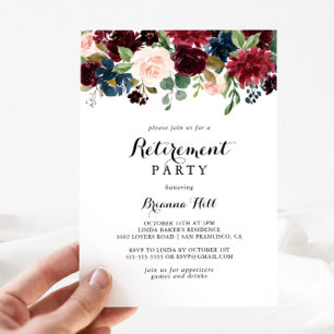 Invitación Fiesta de Jubilación de la Caligrafía Rustica Mode