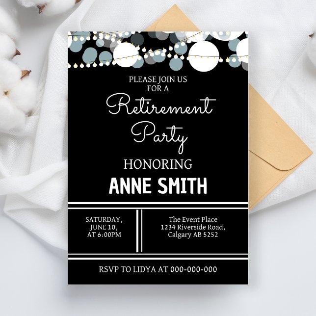 Invitación Fiesta De Jubilación De La Cena De Jubilación De M (Subido por el creador)