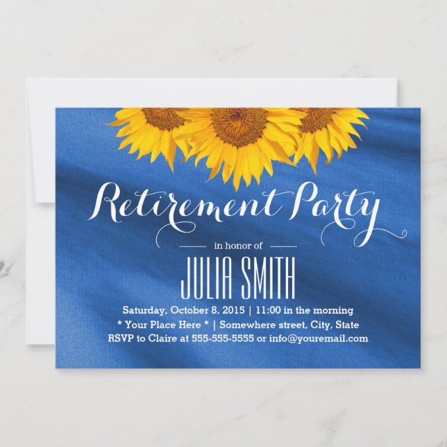 Invitación Fiesta de Jubilación de la Marina de Guerra de Sun (Anverso)