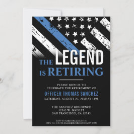 Invitación Fiesta de Jubilación de la Policía con Bandera Azu