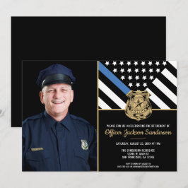 Invitación Fiesta de Jubilación de la Policía, foto delgada d