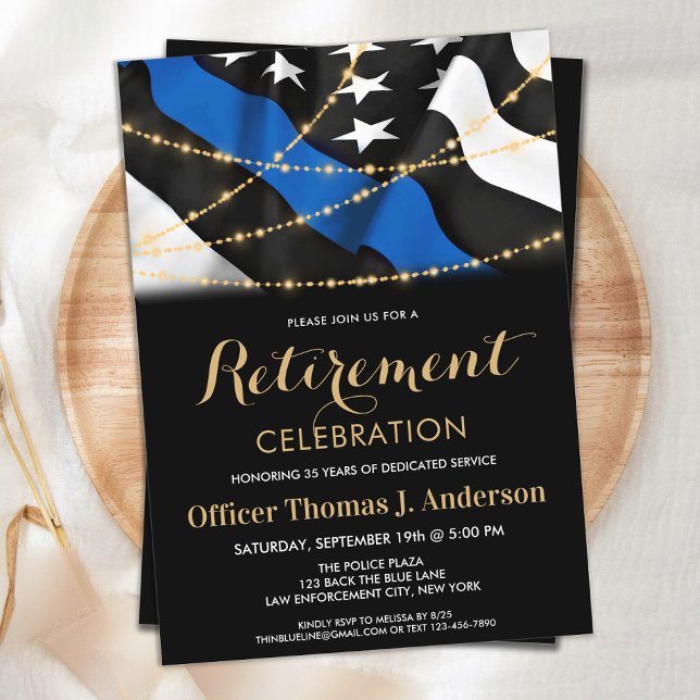 Invitación Fiesta de Jubilación de la Policía Línea Azul Delg (Subido por el creador)