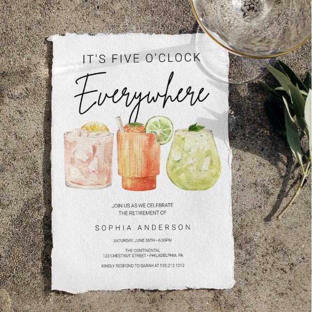 Invitación Fiesta de Jubilación de las Cinco en Todas Partes (Subido por el creador)