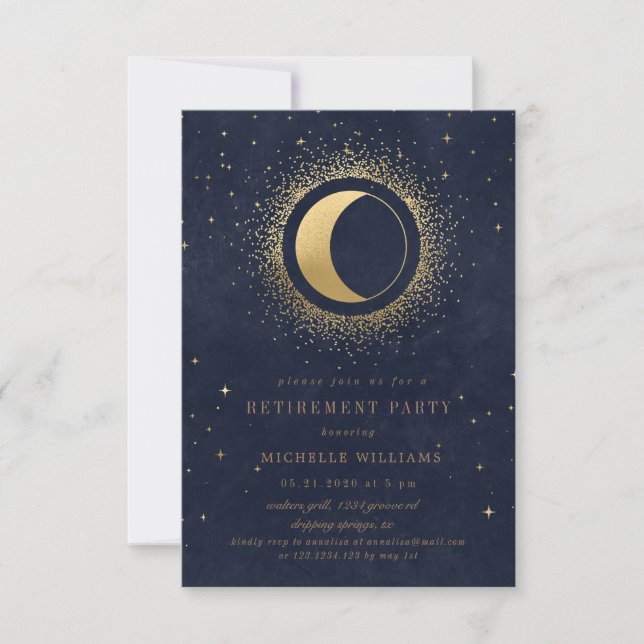 Invitación Fiesta de Jubilación de las Estrellas Azules Celes (Anverso)