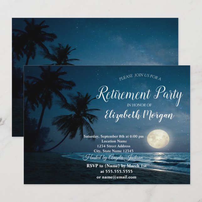 Invitación Fiesta de Jubilación de las Palmas de Playa (Anverso / Reverso)