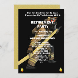Invitación Fiesta de Jubilación de los Bomberos de Oro y Negr