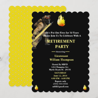 Invitación Fiesta de Jubilación de los Bomberos Negros y Amar