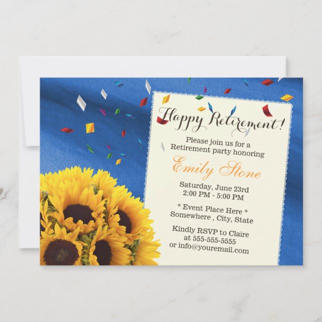 Invitación Fiesta de Jubilación de los Girasoles del Royal Bl (Anverso)