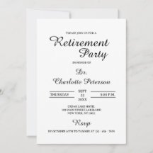 Fiesta de Jubilación de Médica Blanco y Negro mini