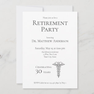 Invitación Fiesta de Jubilación de Médico Enfermera 