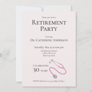 Invitación Fiesta de jubilación de médico y enfermera