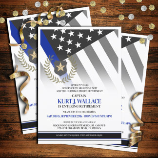 Invitación Fiesta de Jubilación de Oficial de Policía