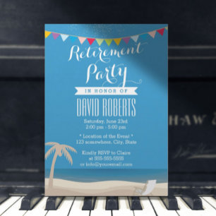 Invitación Fiesta de Jubilación de Palm Tree en Playa de Vera
