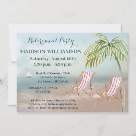 Invitación Fiesta de Jubilación de Palm Trees con Vistas a Pl