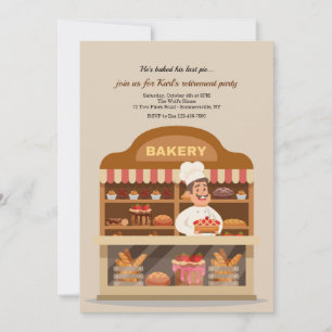 Invitación Fiesta de jubilación de panadero