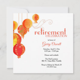 Invitación Fiesta de Jubilación de Patrones de Papel Colgante