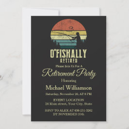 Invitación fiesta de jubilación de pesca Jubilación oficial d