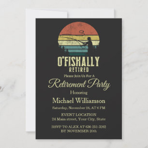 Invitación fiesta de jubilación de pesca Jubilación oficial d