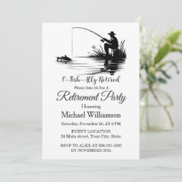 Invitación Fiesta de Jubilación de Pesca O-Fish-Ally Retirada