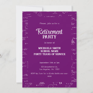 Invitación Fiesta de Jubilación de Profesor de Matemáticas Pú