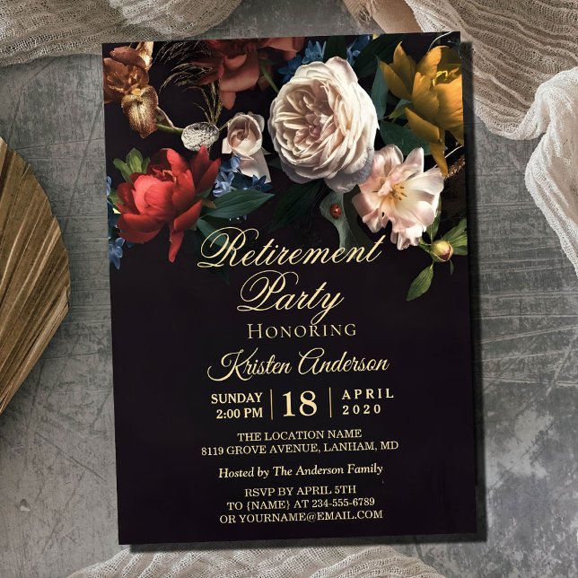 Invitación Fiesta de Jubilación de Rosas Delicados (Subido por el creador)