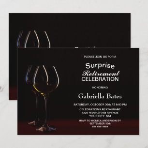 Invitación Fiesta de Jubilación de Sorpresa de Vidrio