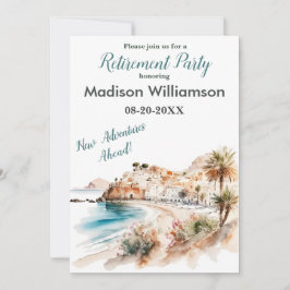 Invitación Fiesta de Jubilación de Tema de Viajes