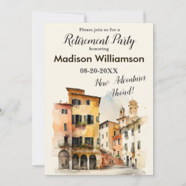 Invitación Fiesta de Jubilación de Tema de Viajes