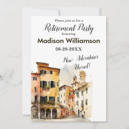 Invitación Fiesta de Jubilación de Tema de Viajes