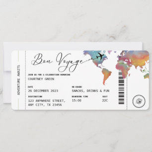 Invitación Fiesta de Jubilación de Viajes de Embarque de Voya