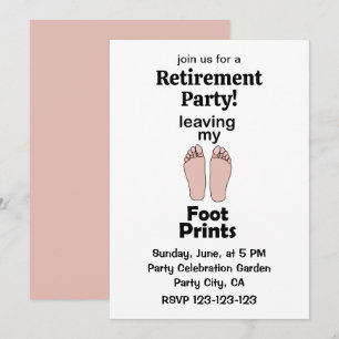 Invitación Fiesta de Jubilación Dejando Mis Huellas