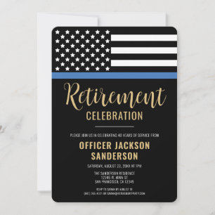 Invitación Fiesta de jubilación del agente de policía