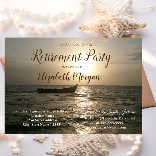 Invitación Fiesta de jubilación del barco al atardecer