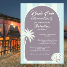 Fiesta de Jubilación del Chic Coastal Stripe Beach