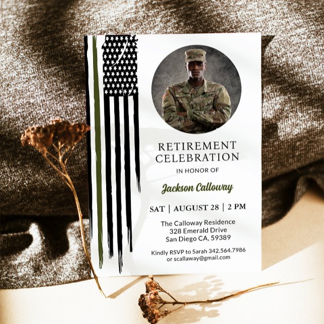 Invitación Fiesta de Jubilación del Ejército Militar, Bandera (Subido por el creador)