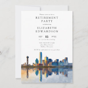 Invitación Fiesta de jubilación del horizonte de Dallas Texas