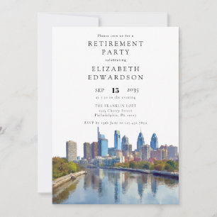 Invitación Fiesta de jubilación del horizonte de Filadelfia