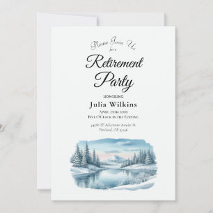 Invitación Fiesta de Jubilación del Lago Invernadero Snowy Mo