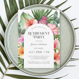 Invitación Fiesta de Jubilación del Marco del Arco Floral Tro