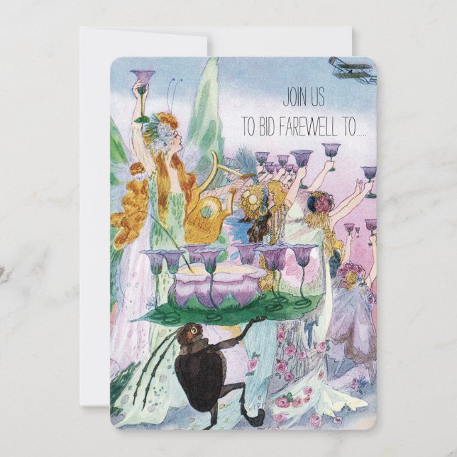 Invitación Fiesta de Jubilación del Piloto de Vintage o del O (Anverso)