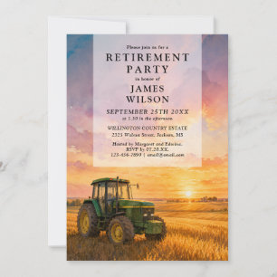Invitación Fiesta de Jubilación del Tractor del Granjero Acua