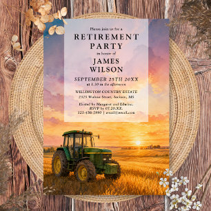 Invitación Fiesta de Jubilación del Tractor del Granjero Acua